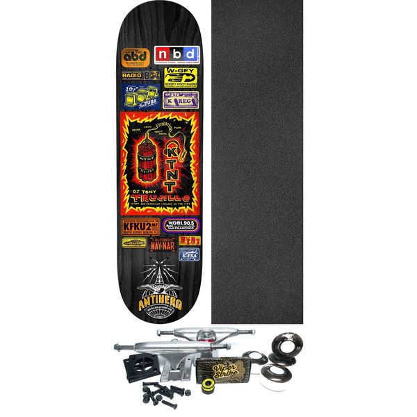 Anti Hero Skateboards Tony Trujillo Broadcasting 3 Skateboard Deck - 8.5" x 31.85" - Complete Skateboard Bundle